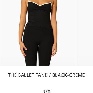 The Ballet Tank - Black-Crème